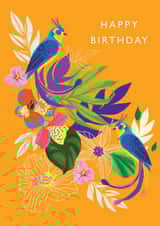 Happy Birthday Floral Birds created by Laura Darrington Design Ltd.