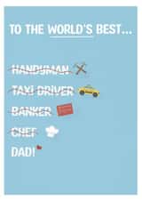 World’s Best Dad Fathers Day Card created by Oh So Jolie