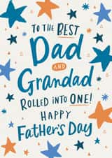 Cute Dad And Grandad Father's Day Card - The Best Dad And Grandad Rolled Into One created by Dotty Black