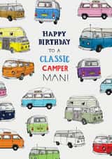 Classic camper man! VW campervan design created by Pencilface
