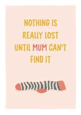 Lost Sock Funny Mum Card created by Rita Costa