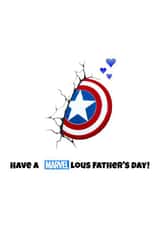 Funny Marvel Fathers Day Card - Captain America says have a Marvel-lous day created by That Card Shop