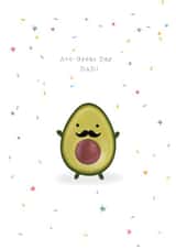 Funny Confetti Avocado Fathers Day Card / Birthday Card - Dad - Avocado - Avo-Great Day Dad! created by Moonbean Designs