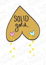 Gold twelve months breastfeeding milestone card created by Clare