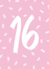 Colourful 16th birthday card 1001 created by DaphneRosa