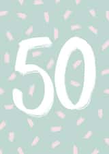 Colourful 50th birthday card 1001 created by DaphneRosa