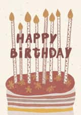 Happy Birthday Candles Cake Greeting Card created by Teng Phei Yin