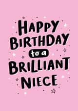 Brilliant Niece Birthday Card created by Macie Dot Doodles