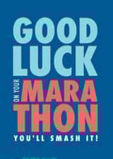 Marathon good luck card created by Rebecca Prinn