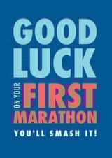 First marathon good luck card created by Rebecca Prinn