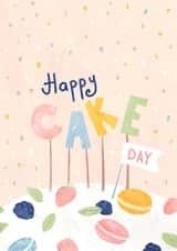 Classic Birthday Card - Cake - Cake Day created by Moonflower design