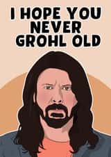 Funny Grohl Old Birthday Card created by Pink + Pip