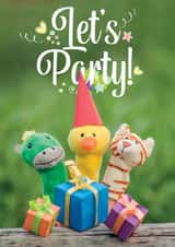 Birthday party animals card created by FairMail