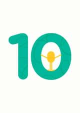 10th Birthday Card 1002 created by Hello Squid