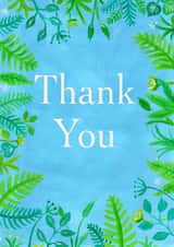 Botanical thank you card created by Florabelle