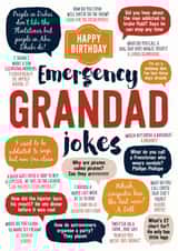 Emergency Grandad Jokes Birthday Card created by Paper Plane