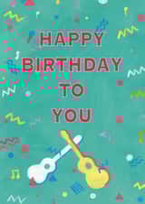 Happy Birthday Guitars Music Card created by Florabelle