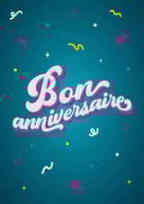 French Happy Birthday type card Bon anniversaire type card created by Pens & Pixels