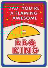 Funny Dad Burger BBQ Happy Birthday Father's Day Card created by I AM A
