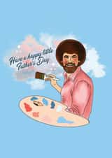 Bob Ross Father's Day Card created by Natalie Warren