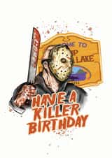 Jason Vorhees Birthday Card created by Natalie Warren