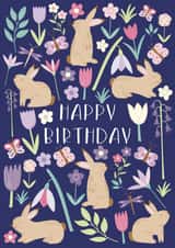Bunny Rabbit Birthday Card created by Dolly and Fred