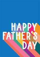 Classic Rainbow Typography Fathers Day Card - Dad - Happy Father's Day created by Summer Lane Studio