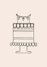 Black & White Cake Birthday Card created by EilidhIllustrates