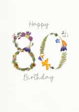 Happy 80th Birthday Floral Card created by Leanne Munro
