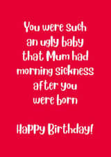 Ugly Baby - Siblings created by Codfish Design