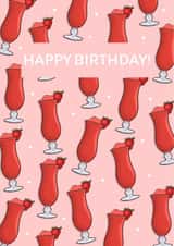 Cocktail Happy Birthday Card 1001 created by Sunny Designs