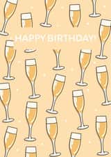 Prosecco Happy Birthday Card created by Sunny Designs