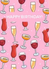 Alcohol Happy Birthday Card created by Sunny Designs