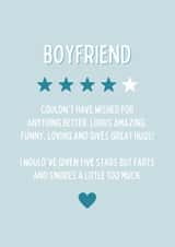 Boyfriend Review Card created by Blush Boulevard