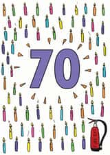 That's a Lot of Candles 70th Birthday Card created by Kat Willott