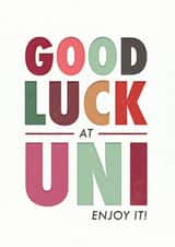Good luck at uni card created by Rebecca Prinn