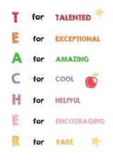 Thank you for helping me grow Teacher card created by BeauPrintBoutique