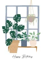 Classic Birthday Card - House Plants - Green created by Shannon Castleton