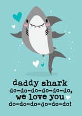 Cute Fathers Day Card / Birthday Card - Daddy - Baby Shark - Daddy Shark Do Do Do Do Do Do We Love You created by Mrs Best Paper Co.
