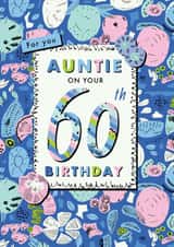 Floral Auntie 60th birthday card created by Rebecca Prinn