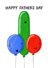 Cheeky Fathers Day Card - Dad - Balloons - Happy Father's Day created by Nicola Watson
