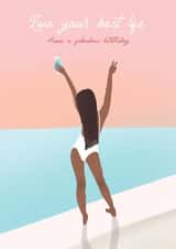 Live your best life birthday card created by Becky Wood