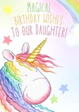 Magical unicorn daughter card created by Kate Garrett
