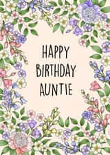 Happy Birthday Auntie  1001 created by Poppy & Mabel 