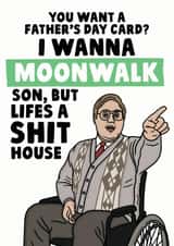 Phoenix night funny moonwalk fathers day card created by Studio Doodles