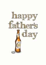 Classic Fathers Day Card - Beer - Happy Father's Day created by Helen Leslie Illustrator