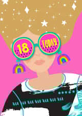 18 Today Girl in Glasses 1001 created by Colour Pop Prints