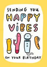 Happy Vibes Birthday Card created by Arrow Gift Co