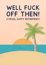 Sunset Beach Retirement Card created by Jeff and the Squirrel
