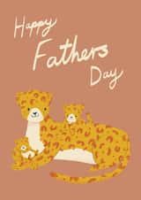 Cute Leopard and Cubs Fathers Day Card created by Katie Bennett